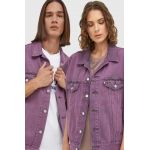 Levi's vesta de blugi barbati, culoarea violet, de tranzitie