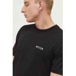Nicce tricou din bumbac culoarea negru, neted