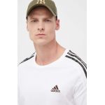 adidas tricou din bumbac culoarea alb, cu imprimeu