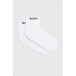 BOSS șosete 2-pack bărbați, culoarea alb 50491208