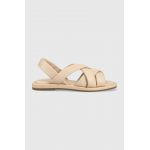 Gant sandale de piele Khiria femei, culoarea bej, 26561832.G110