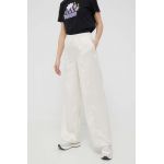 adidas Originals pantaloni femei, culoarea bej