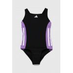adidas Performance costum de baie dintr-o bucată pentru copii culoarea negru
