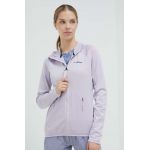 adidas TERREX hanorac Tech Flooce culoarea violet, cu glugă, neted