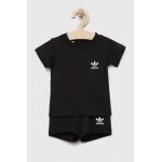 adidas Originals set de bumbac pentru bebelusi culoarea negru