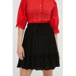Bruuns Bazaar fusta culoarea negru, mini, evazati