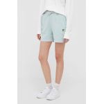 Lyle & Scott pantaloni scurti din bumbac culoarea turcoaz, neted, high waist