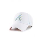 47brand șapcă din amestec de lana MLB Atlanta Braves culoarea alb, cu imprimeu