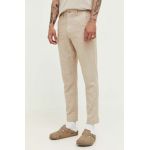 Abercrombie & Fitch pantaloni din amestec de in culoarea maro, drept