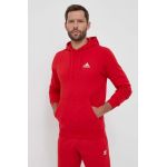 adidas bluza barbati, culoarea rosu, cu glugă, neted