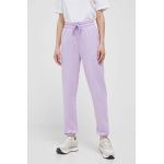 adidas by Stella McCartney pantaloni de trening culoarea violet, neted