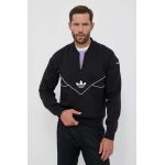adidas Originals bluză bărbați, culoarea negru, cu imprimeu  HR5339