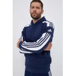 adidas Performance bluză trening Squadra 21 culoarea bleumarin, cu glugă, cu imprimeu  GT6636