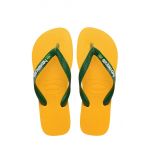 Havaianas slapi copii BRASIL LOGO culoarea galben