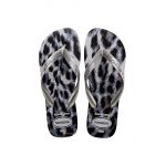 Havaianas slapi TOP ANIMALS femei, culoarea gri, cu toc plat, 4132920.3499