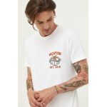 On Vacation tricou din bumbac culoarea alb, cu imprimeu