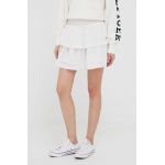 Pepe Jeans fusta Fiore culoarea alb, mini, evazati