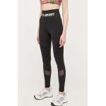 PLEIN SPORT colanti femei, culoarea negru, neted