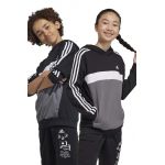 adidas bluza copii culoarea negru, cu glugă, modelator