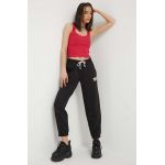 Tommy Jeans pantaloni de trening din bumbac culoarea negru, neted