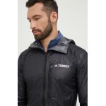 adidas TERREX geaca de ploaie Agravic barbati, culoarea negru, de tranzitie