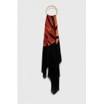 AllSaints esarfa cu amestec de lana culoarea negru, modelator