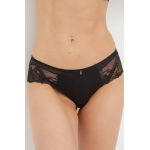 Chantelle chiloti culoarea negru, transparent