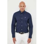 Gant camasa din bumbac barbati, culoarea albastru marin, cu guler button-down, slim