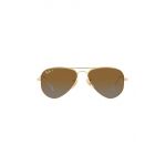 Ray-Ban ochelari de soare copii Junior Aviator culoarea maro, 0RJ9506S-Polarized