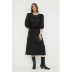2NDDAY rochie culoarea negru, midi, evazati