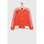 adidas bluza copii x Disney culoarea portocaliu, cu imprimeu