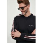 Armani Exchange pulover de lana barbati, culoarea albastru marin, light
