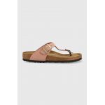 Birkenstock Gizeh culoarea roz, cu toc plat, 1024024
