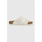 Birkenstock papuci din piele Zurich femei, culoarea gri 1025008-lgrey