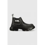 Karl Lagerfeld botine TREKKA MAX femei, culoarea negru, cu platforma, KL43531