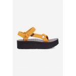 Teva sandale Flatform Universal Vegan femei, culoarea galben, cu platforma 1008844.TTSN-TTSN