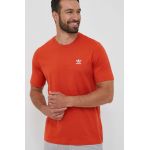 adidas Originals tricou din bumbac culoarea portocaliu, neted