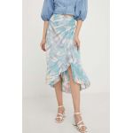 Answear Lab fusta culoarea turcoaz, midi, evazati