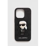 Karl Lagerfeld husă pentru telefon iPhone 14 Pro 6,1" culoarea negru