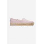 Toms espadrile Heavy Twill Platform Rope Alpargata culoarea roz