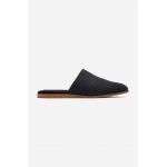 Toms papuci din piele Flat 10018987 femei, culoarea negru