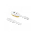 Set perie si pieptene din par natural ALB Engros AKUKU A0307