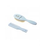 Set perie si pieptene din par natural ALBASTRU Engros AKUKU A0457