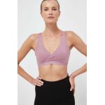 adidas Performance sutien sport pentru alăptare Yoga Essentials culoarea roz, neted