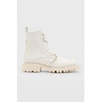 AllSaints cizme de piele TORI femei, culoarea bej, cu toc plat, WF647Y