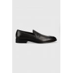 BOSS mocasini de piele Derrek barbati, culoarea negru, 50496075