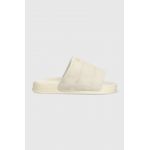 adidas Originals papuci din piele Adiette Essential femei, culoarea bej IE9648