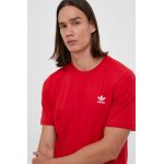 adidas Originals tricou din bumbac culoarea rosu, cu imprimeu