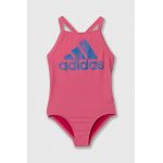 adidas Performance costum de baie copii culoarea roz