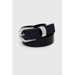BOSS curea de piele femei, culoarea albastru marin